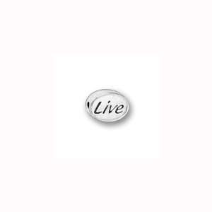  Charm Factory Pewter Live Mini Message Bead Arts, Crafts 