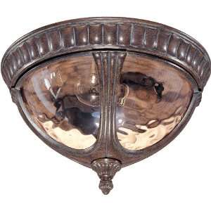  Nuvo 60/2007 Flush Dome with Amber Water Glass, Fruitwood 