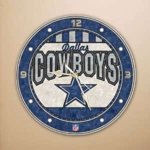  NFL Stained Glass Wall Clock   Dallas Cowboys Collectible 
