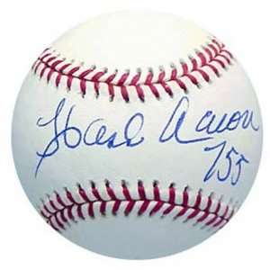   Aaron Autographed Baseball with 755 Inscription