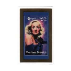  Collectible Phone Card $3.00 Marlene Dietrich Blue Dress 