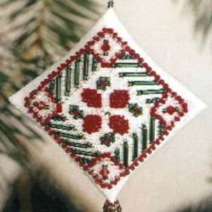   Poinsettia   Beaded Cross Stitch Kit MHTD22 Arts, Crafts & Sewing