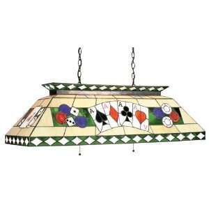    Poker Theme Stained Glass Pool Table Light