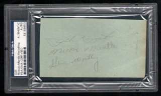 MICKEY MANTLE Phil Rizzuto & Woodling signed cut album page PSA auto 