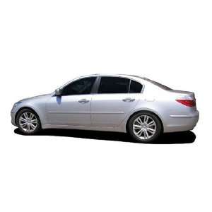Painted Body Side Moldings for 2009 2012 Hyundai Genesis (Hyper Silver 