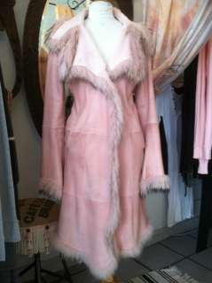 Rizal Pink Rabbit Mid Length Fur Coat Mint Condition M 8 10  