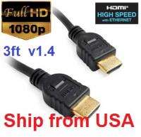   V1.4 1080P GOLD PLATED CONNECTOR BLURAY 3D TV DVD PS3 HDTV XBOX  
