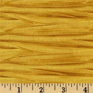  58 Wide Accordian Satin Knit Gold Fabric By The Yard 
