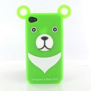  Green 3D Bear Design Silicon Case / Cover / Skin / Shell 