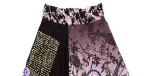 NEW $130 Desigual Embroidered Printed Patchwork Skirt Extra Small XS 
