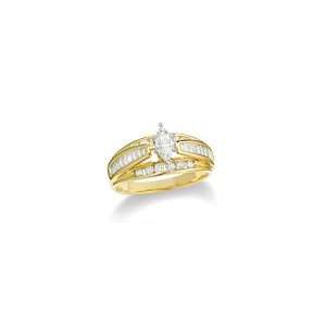  ZALES Marquise Diamond Engagement Ring in 14K Gold 1 CT. T 