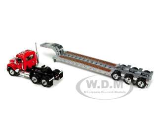 MACK GRANITE WITH TRI AXLE LOWBOY TRAILER RED/SILVER 1/64 FIRST GEAR 