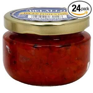 DeLallo Sliced Pimentos, 4 Ounce Glass Grocery & Gourmet Food