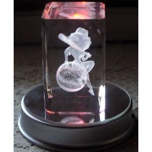  3d Laser Crystal Betty Boop on Ny Mets Baseball w/ Free 
