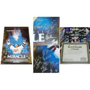 1980 USA Olympic Hockey Team Autographed Miracle Movie Poster 