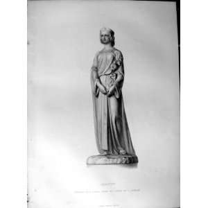  Art Journal 1860 Statue Chastity Woman Lady Roffe