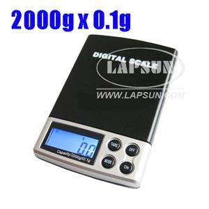 2000g/0.1g Digital Jewelry Pocket Scale Balance Weight  