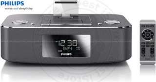 New Philips DC390 Aluminium Dual Docking Radio Clock System for iPhone 