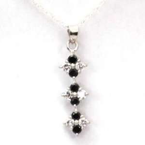  925 Silver Triology Diamond Shaped Pendant on 18 Chain 