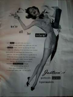 1951 Vintage JANTZEN GIRDLE BRA for Reform Ad  
