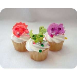NEW Dinosaur Cupcake Rings & Party Favors Cupcake Toppers (Qty 12 