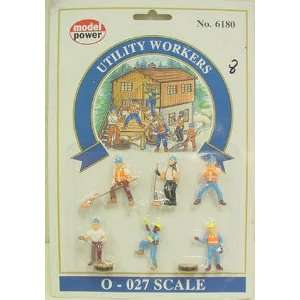  Model Power 6180 Utility Workers O Scale Figure Set Toys & Games