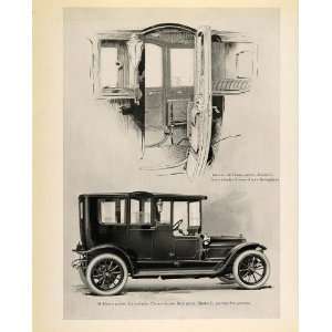 1913 Print Pierce Arrow Brougham Model C Vintage Car   Original 
