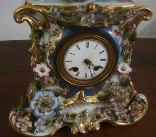 19th antique watches and clocks, French porcelain figures gilt three 