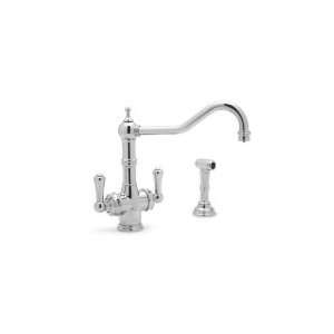  Rohl Triflow 2 Lever Kitchen Faucet with Sidespray U 