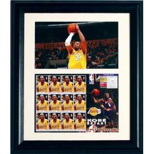 Kobe Bryant Framed and Matted Authentic Sports Stamps Collectible 
