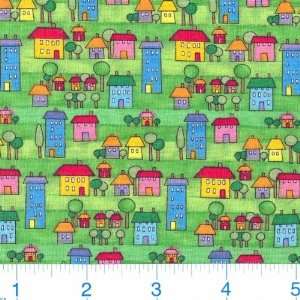  45 Wide Bryce & Madeline Houses Fabric By The Yard Arts 