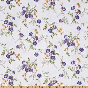  44 Wide RJR Mariposa Floral Blue Fabric By The Yard 