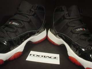 2001 Nike Air Jordan XI 11 Retro BLACK VARSITY RED WHITE PATENT 