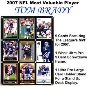 Burbank New England Patriots Tom Brady 2007 Mvp Card Display  