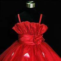 R5299 Baby HT Red Thanksgiving Flowers Girls Pageant Dresses SZ 2 3 4 