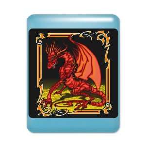  iPad Case Light Blue Red Dragon Tapestry 