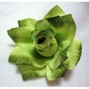  Spring Green Rose Flower Hair Clip and Pin Beauty