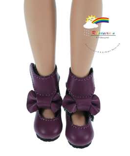 Purple Mary Jane Bow Boots Shoes for 12 Tonner Marley  