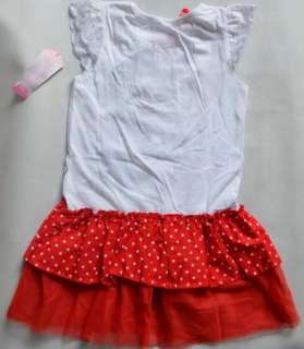 Girl Snow White Princess Top Dress T Shirt SZ3 7Y Party Costume Skirt 