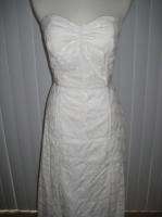 Tracy Reese White Strapless Lace Womans Dress L@@K 8  