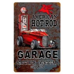  Hot Rod Mobile Gas Automotive Vintage Metal Sign   Garage 