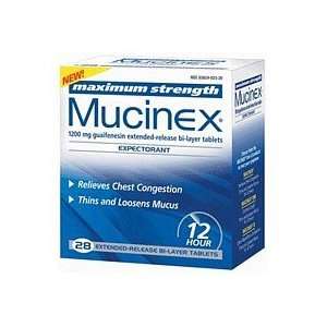  Mucinex Maximum Strength Extended Release Tabs 1200 Mg 28 