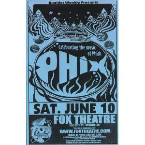  Phix Phish Trey Boulder Concert Poster 2006