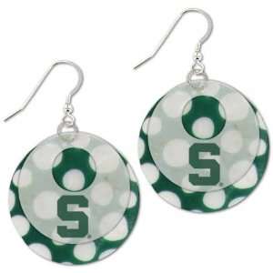  Michigan State Spartans Capiz Double Shell Earrings 