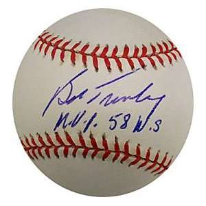  Bob Turley M.V.P 58 WS Autographed / Signed Baseball 