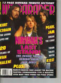 KURT COBAIN NIRVANA Hit Parader Magazine 12/96 TRIBUTE  