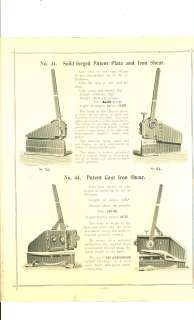 1904 JG BRAUN Catalog SHEET METAL SHEARS PUNCH MACHINES  