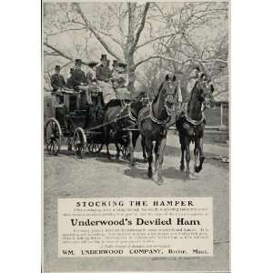  1902 Ad Underwood Deviled Ham Horses Carriage Boston 