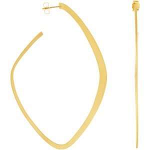  White 14K Vermeil Hoop Earrings CleverEve Jewelry