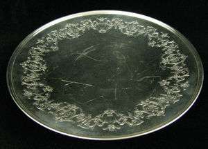 Vintage Homan Mfg Co Silverplate Silver Plate Footed Cake Plate Tray 